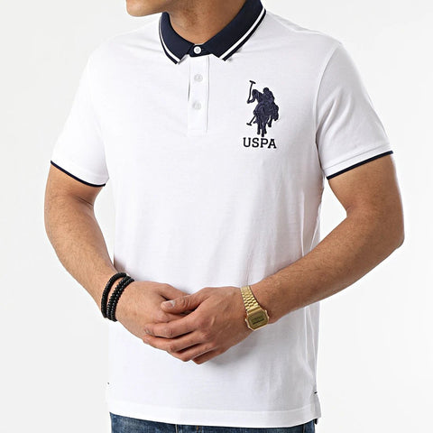 Polo USPA Double Horse Blanc